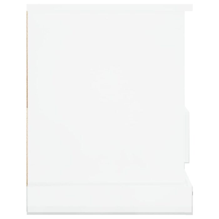 Meuble TV blanc brillant 93x35,5x45 cm bois d'ingénierie – Image 5