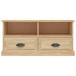 Meuble TV chêne sonoma 93x35,5x45 cm bois d'ingénierie – Image 4