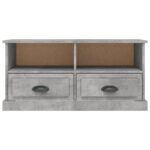 Meuble TV gris béton 93x35,5x45 cm bois d'ingénierie – Image 4