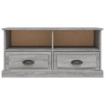 Meuble TV sonoma gris 93x35,5x45 cm bois d'ingénierie – Image 4