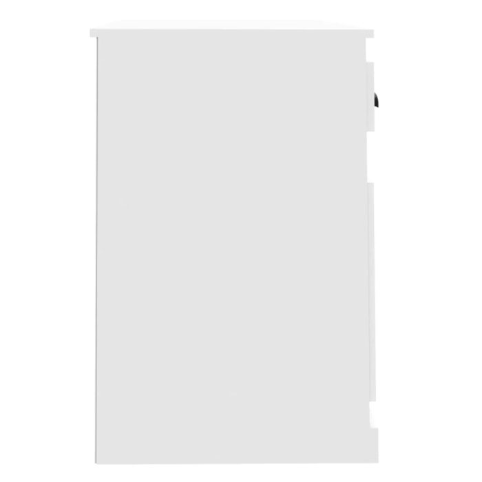 Bureau avec tiroir blanc 115x50x75 cm bois d'ingénierie – Image 5