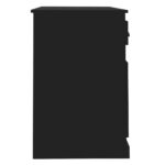 Bureau avec tiroir noir 115x50x75 cm bois d'ingénierie – Image 5