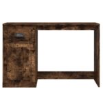 Bureau avec tiroir chêne fumé 115x50x75 cm bois d'ingénierie – Image 4