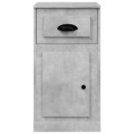 Armoire latérale avec tiroir gris béton 40x50x75 cm – Image 4