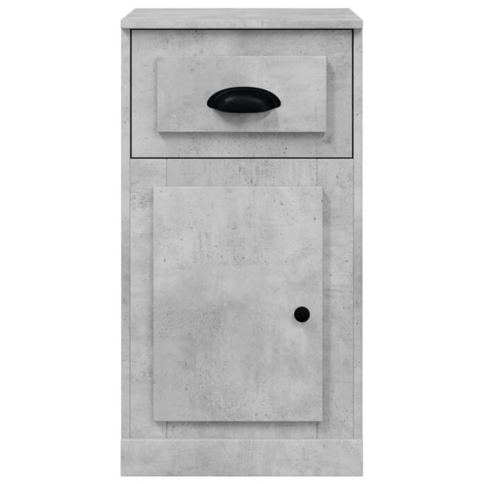 Armoire latérale avec tiroir gris béton 40x50x75 cm – Image 4