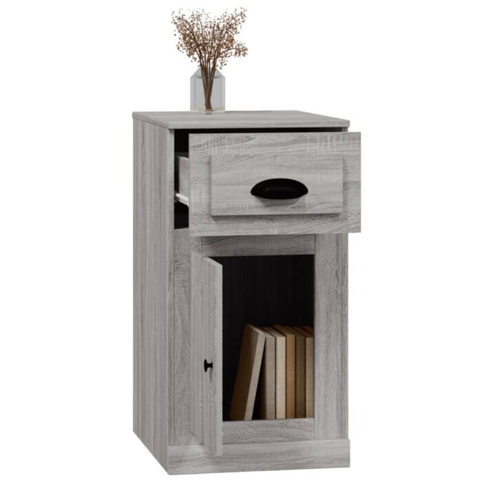 Armoire latérale avec tiroir sonoma gris 40x50x75 cm – Image 3