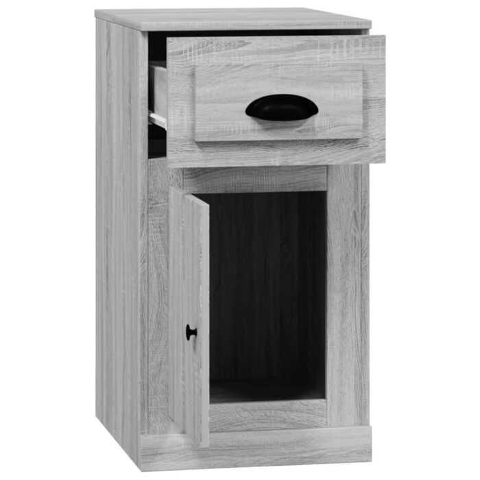 Armoire latérale avec tiroir sonoma gris 40x50x75 cm – Image 6