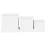 Tables basses 3 pcs blanc bois d'ingénierie – Image 5