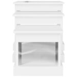 Tables basses 3 pcs blanc brillant bois d'ingénierie – Image 4