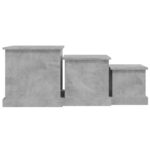 Tables basses 3 pcs gris béton bois d'ingénierie – Image 5