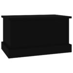 Boîte de rangement noir 50x30x28 cm bois d'ingénierie – Image 3