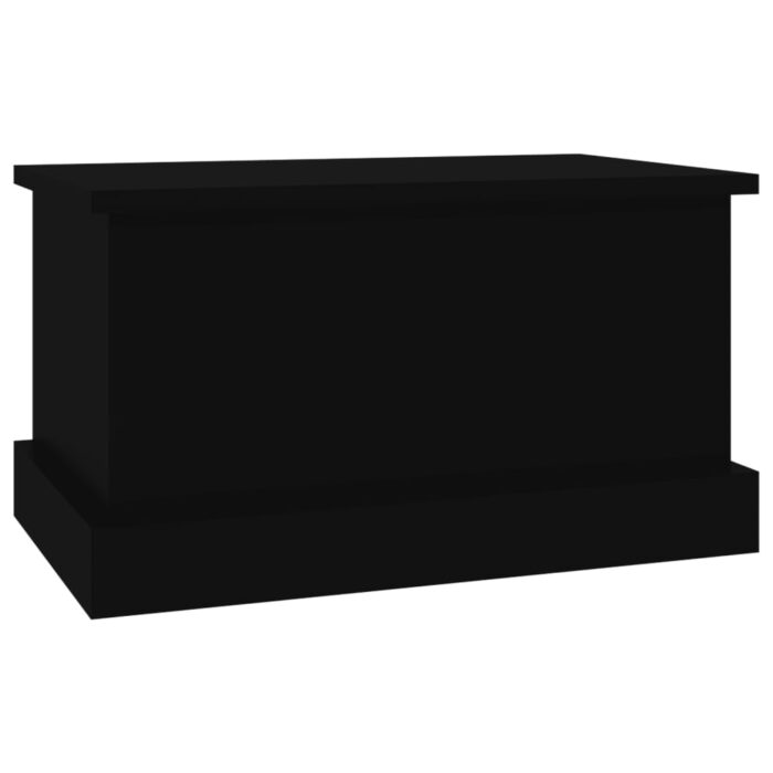 Boîte de rangement noir 50x30x28 cm bois d'ingénierie – Image 3