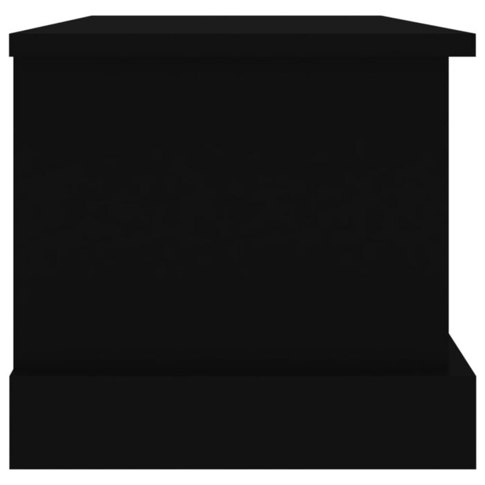 Boîte de rangement noir 50x30x28 cm bois d'ingénierie – Image 5