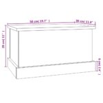 Boîte de rangement noir 50x30x28 cm bois d'ingénierie – Image 8
