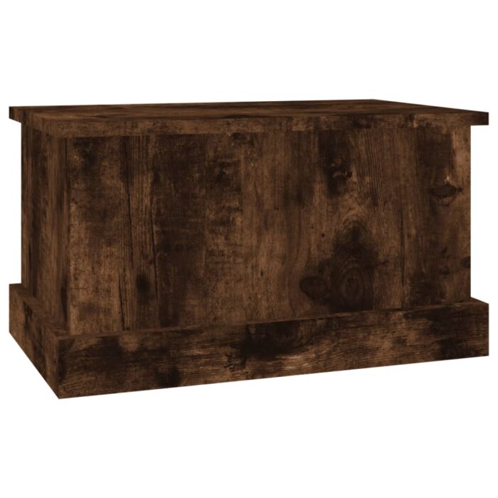 Boîte de rangement chêne fumé 50x30x28 cm bois d'ingénierie – Image 3