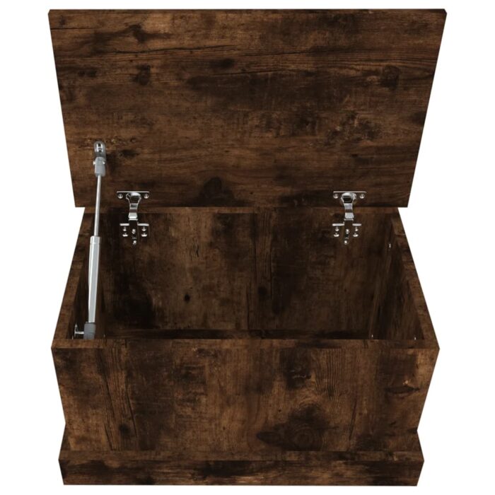 Boîte de rangement chêne fumé 50x30x28 cm bois d'ingénierie – Image 6