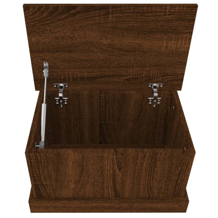 Boîte de rangement chêne marron 50x30x28 cm bois d'ingénierie – Image 6