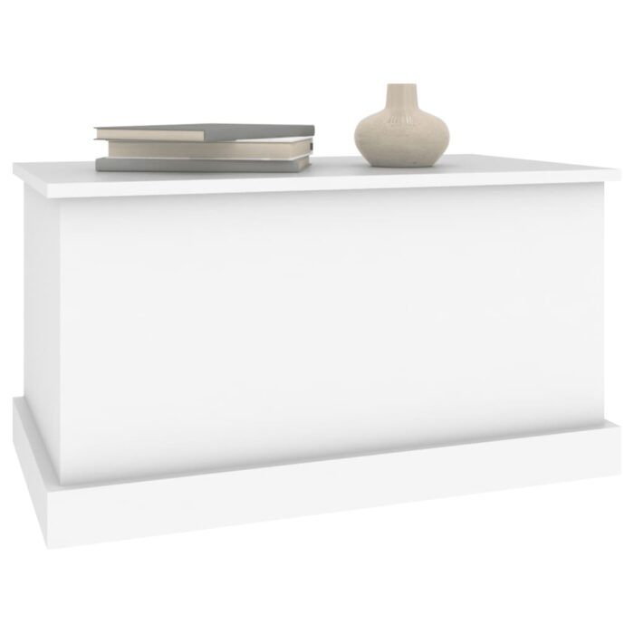 Boîte de rangement blanc 70x40x38 cm bois d'ingénierie – Image 2
