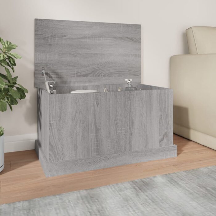 Boîte de rangement sonoma gris 70x40x38 cm bois d'ingénierie – Image 1