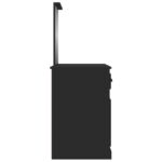Coiffeuse avec miroir noir 90x50x132,5 cm bois d'ingénierie – Image 6