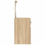 Coiffeuse avec miroir chêne sonoma 90x50x132,5 cm – Image 6