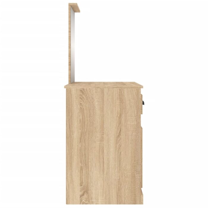Coiffeuse avec miroir chêne sonoma 90x50x132,5 cm – Image 6