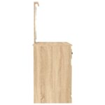 Coiffeuse avec LED chêne sonoma 90x50x132,5cm bois d'ingénierie – Image 6