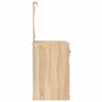 Coiffeuse avec LED chêne sonoma 90x50x132,5cm bois d'ingénierie – Image 9