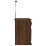 Coiffeuse avec LED chêne marron 90x50x132,5cm bois d'ingénierie – Image 6
