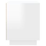 Tables de chevet 2pcs blanc brillant 44x35x45cm bois ingénierie – Image 6