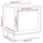 Table de chevet chêne sonoma 44x35x45 cm bois d'ingénierie – Image 9
