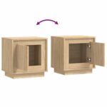 Tables de chevet 2pcs chêne sonoma 44x35x45cm bois d'ingénierie – Image 7