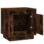 Table de chevet chêne fumé 44x35x45 cm bois d'ingénierie – Image 4