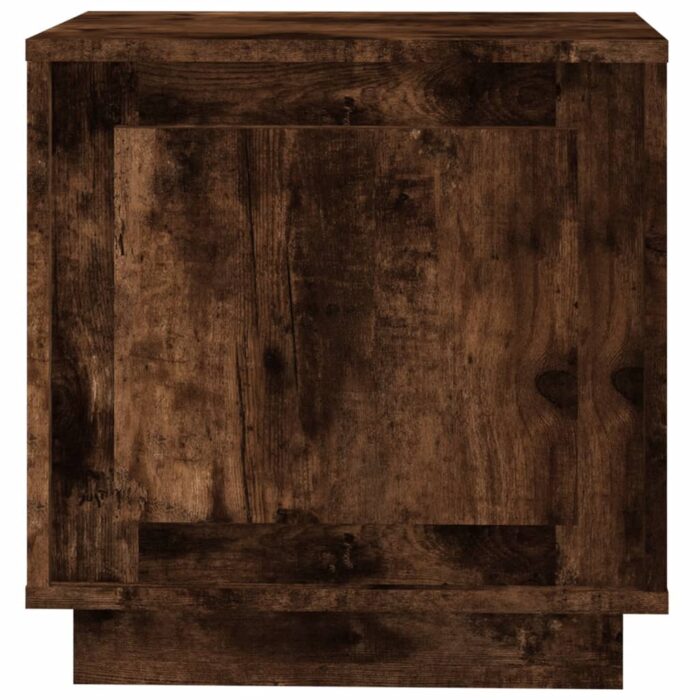 Table de chevet chêne fumé 44x35x45 cm bois d'ingénierie – Image 5