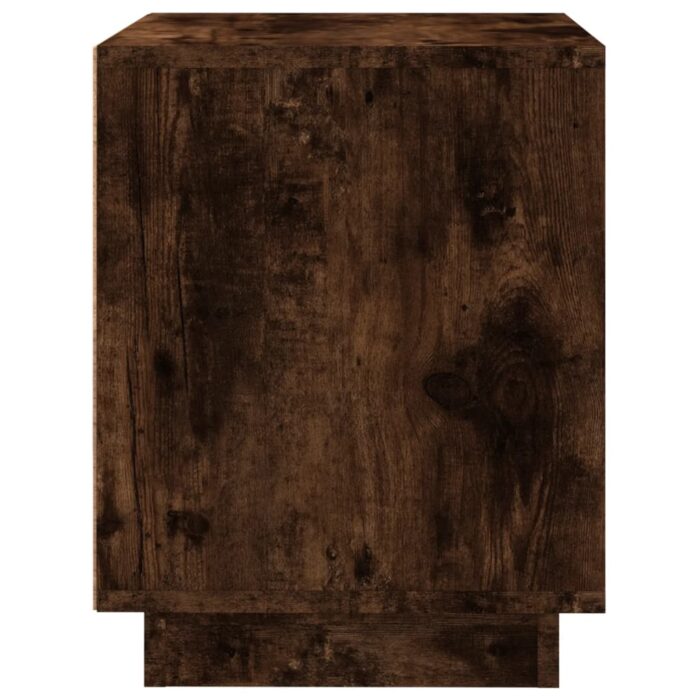 Table de chevet chêne fumé 44x35x45 cm bois d'ingénierie – Image 6