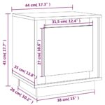 Tables de chevet 2 pcs chêne fumé 44x35x45 cm bois d'ingénierie – Image 9