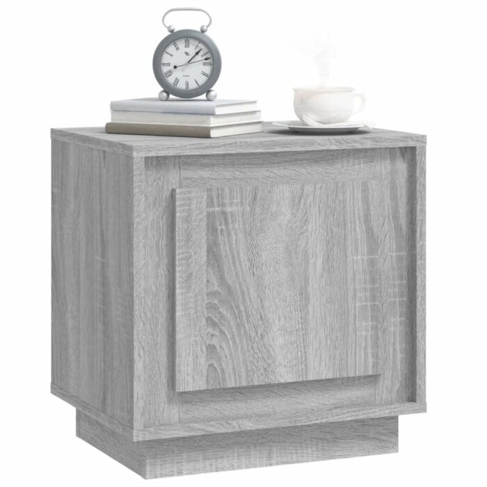 Table de chevet sonoma gris 44x35x45 cm bois d'ingénierie – Image 2