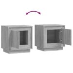 Tables de chevet 2 pcs sonoma gris 44x35x45cm bois d'ingénierie – Image 7