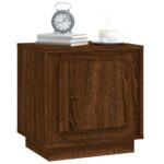 Tables de chevet 2pcs chêne marron 44x35x45cm bois d'ingénierie – Image 2