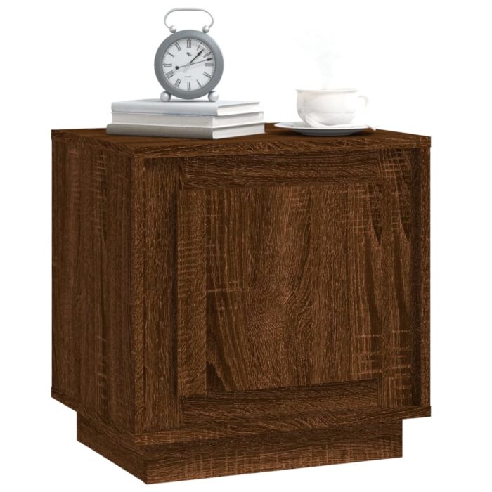 Tables de chevet 2pcs chêne marron 44x35x45cm bois d'ingénierie – Image 2
