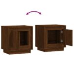 Tables de chevet 2pcs chêne marron 44x35x45cm bois d'ingénierie – Image 7