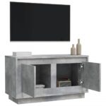 Meuble TV gris béton 80x35x45 cm bois d'ingénierie – Image 3