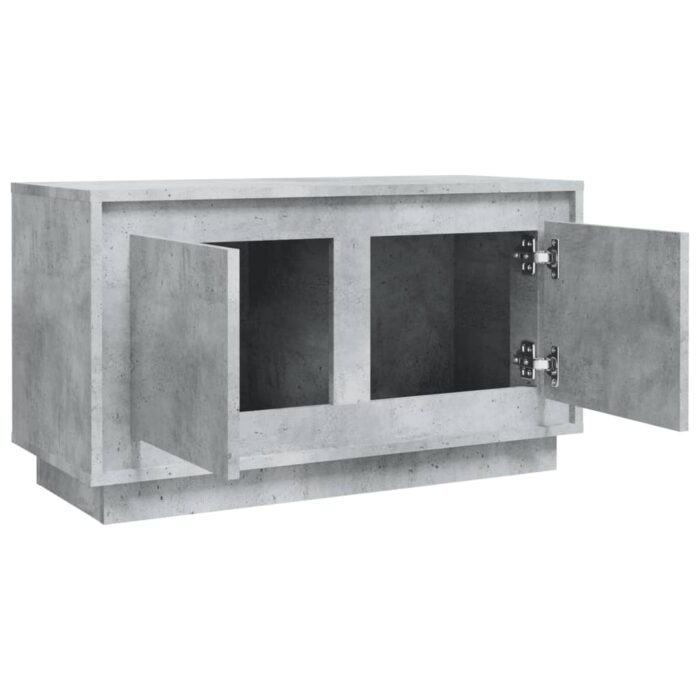Meuble TV gris béton 80x35x45 cm bois d'ingénierie – Image 5
