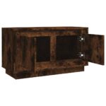 Meuble TV chêne fumé 80x35x45 cm bois d'ingénierie – Image 5