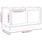 Meuble TV chêne fumé 80x35x45 cm bois d'ingénierie – Image 8