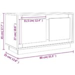 Meuble TV chêne marron 80x35x45 cm bois d'ingénierie – Image 8