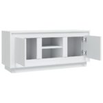 Meuble TV blanc 102x35x45 cm bois d'ingénierie – Image 5