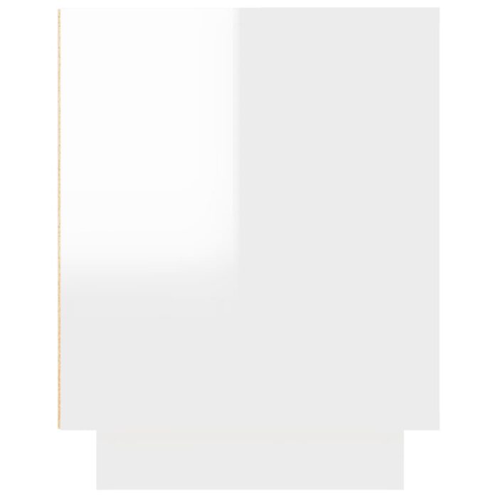 Meuble TV blanc brillant 102x35x45 cm bois d'ingénierie – Image 6