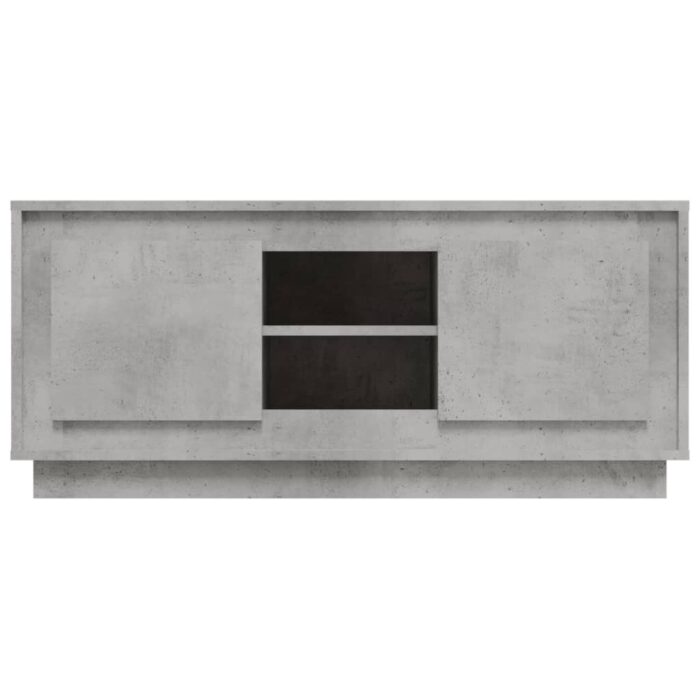 Meuble TV gris béton 102x35x45 cm bois d'ingénierie – Image 4