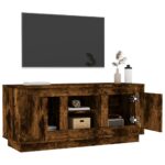 Meuble TV chêne fumé 102x35x45 cm bois d'ingénierie – Image 3